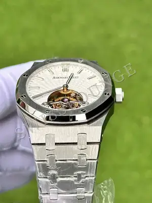 Audemars Piguet Royal Oak "Ince Flying Tourbillon Çelik Kasa Mavi Kadran" No. 02, 4. görsel