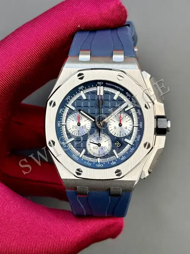 Audemars Piguet Royal Oak Offshore "Chronograph Çelik Kasa Siyah Bezel Mavi Kadran" No. 04
