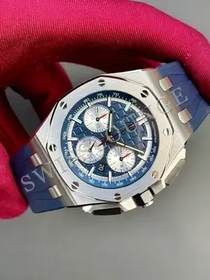 Audemars Piguet Royal Oak Offshore "Chronograph Çelik Kasa Siyah Bezel Mavi Kadran" No. 04, 3. görsel