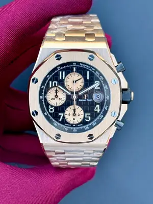 Audemars Piguet Royal Oak Offshore "Chronograph Çelik Kasa Siyah Bezel Mavi Kadran" No. 07 — 1. görsel