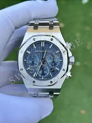 Audemars Piguet Royal Oak Offshore "Chronograph Çelik Kasa Siyah Bezel Mavi Kadran" — 1. görsel