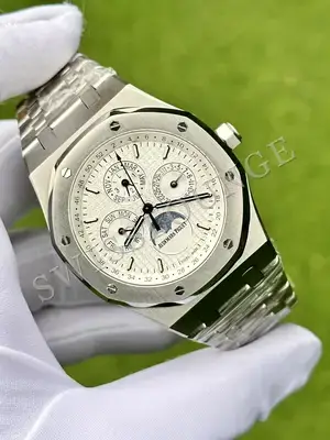 Audemars Piguet Royal Oak "Perpetual Calendar Çelik Kasa Beyaz Kadran" 26574 No. 02 — 2. görsel