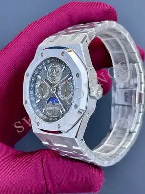 Audemars Piguet Royal Oak "Perpetual Calendar Çelik Kasa Mavi Kadran" 26574 No. 05, 6. görsel