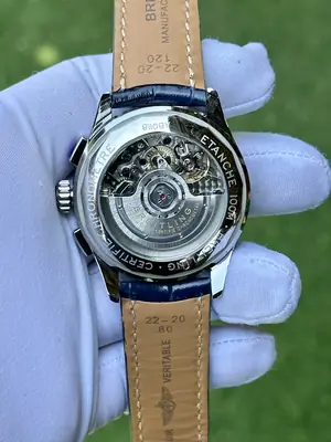 Breitling Navitimer 43 mm "Yil Çelik Kasa Mavi Kadran Deri Kordon" B01 No. 03 — 7. görsel