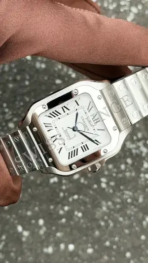 Cartier Santos "De Men Xl Çelik Altın Gradyanli Antrasit Gri Kadran" 100 No. 03 — 3. görsel