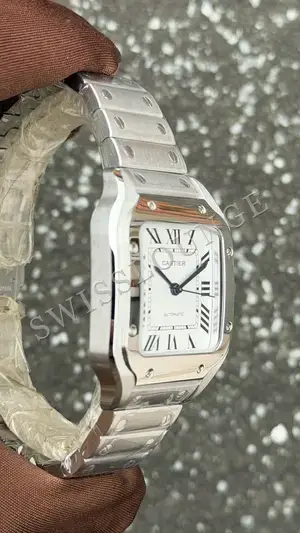 Cartier Santos "De Men Xl Çelik Altın Gradyanli Antrasit Gri Kadran" 100 No. 03 — 5. görsel