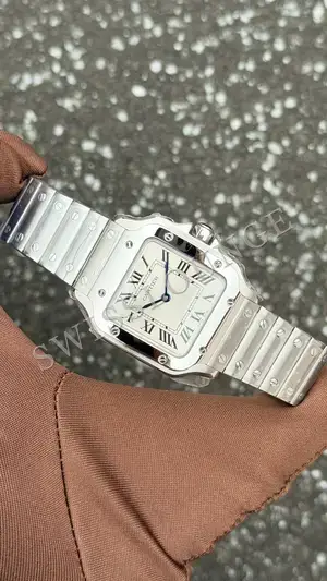 Cartier Santos "De Men Xl Çelik Altın Gradyanli Antrasit Gri Kadran" 100 No. 04 — 2. görsel