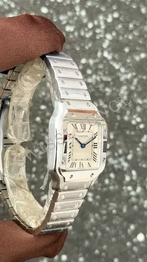 Cartier Santos "De Men Xl Çelik Altın Gradyanli Antrasit Gri Kadran" 100 No. 04 — 5. görsel