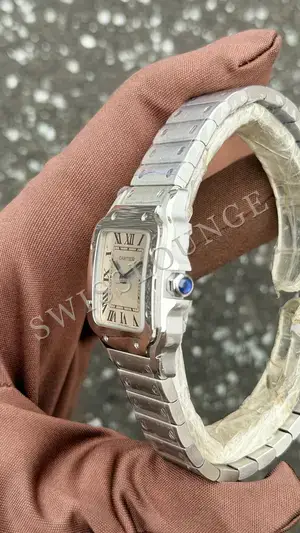 Cartier Santos "De Men Xl Çelik Altın Gradyanli Antrasit Gri Kadran" 100 No. 04 — 6. görsel