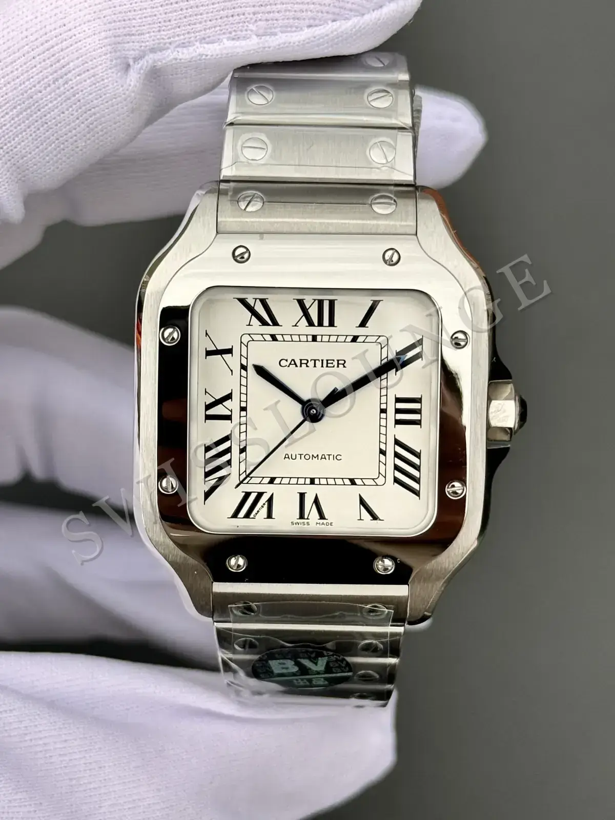 Cartier Santos "De Men Xl Çelik Altın Gradyanli Antrasit Gri Kadran" 100 No. 06
