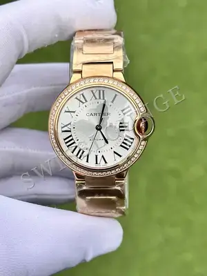 Cartier Ballon Bleu "Rose Altın Taşlı Bezel" — 1. görsel