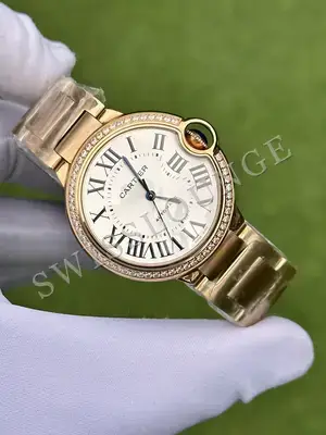 Cartier Ballon Bleu "Rose Altın Taşlı Bezel" — 2. görsel