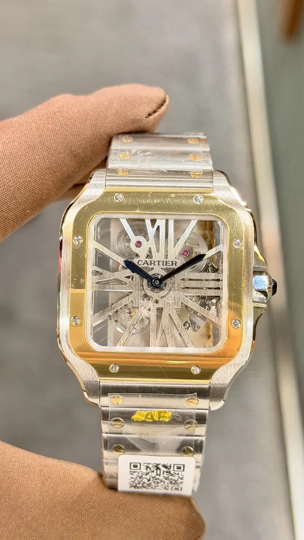 Cartier Santos "De Skeleton Rose Gold" No. 18