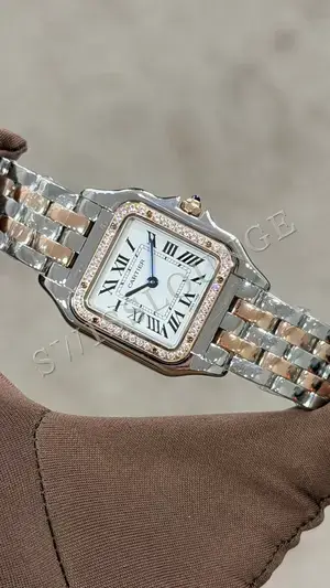 Cartier Panthere "Çelik Rose Taşlı Bezel" — 2. görsel