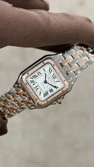 Cartier Panthere "Çelik Rose Taşlı Bezel" — 3. görsel