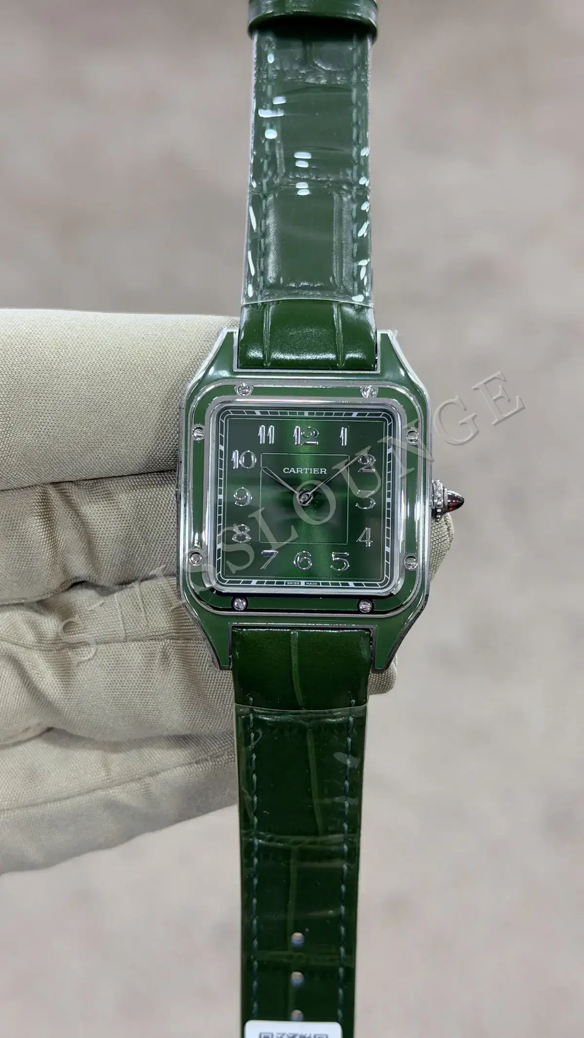 Cartier Santos "Dumont Yeşil Lakl"