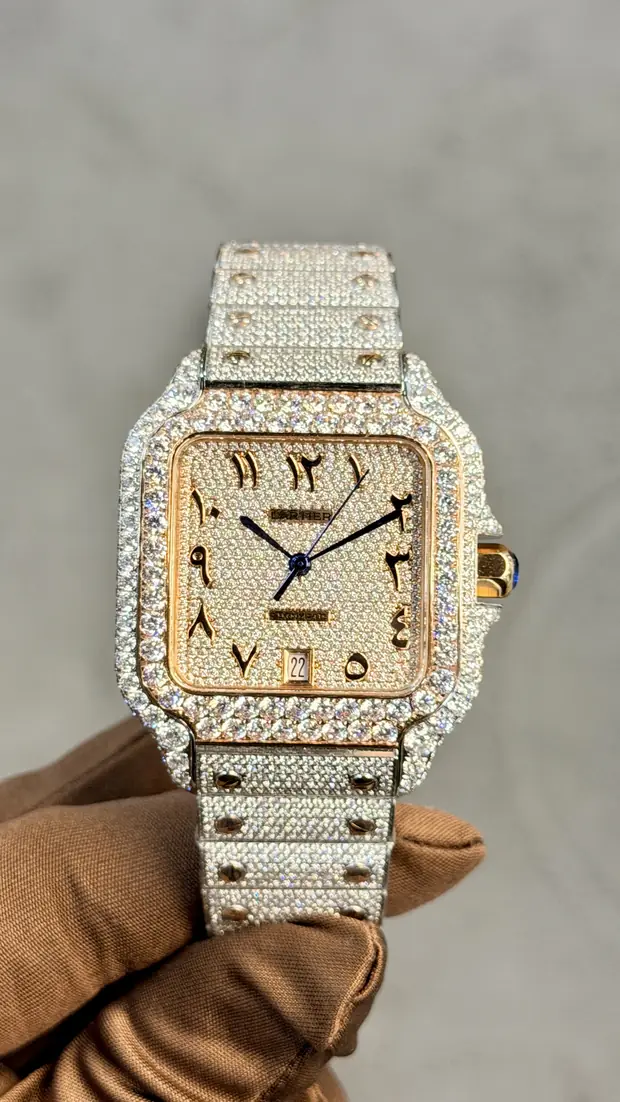 Cartier Santos "Moissanite Diamond"