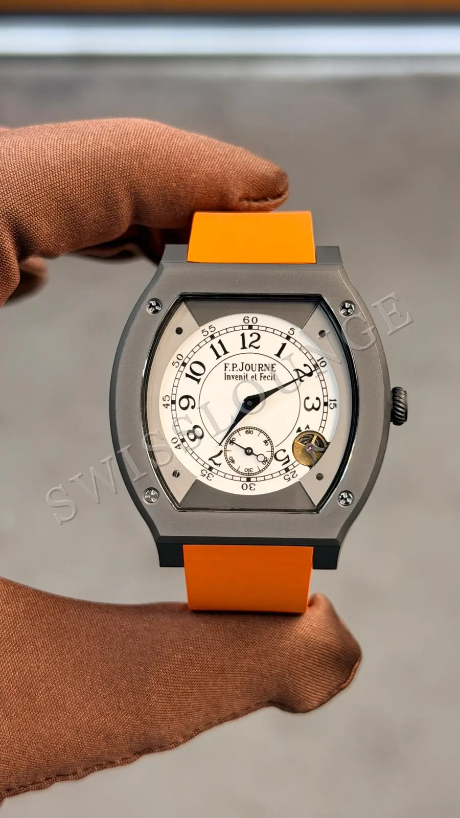 F.P. Journe Elegante "Turuncu Kordon Krem Kadran"