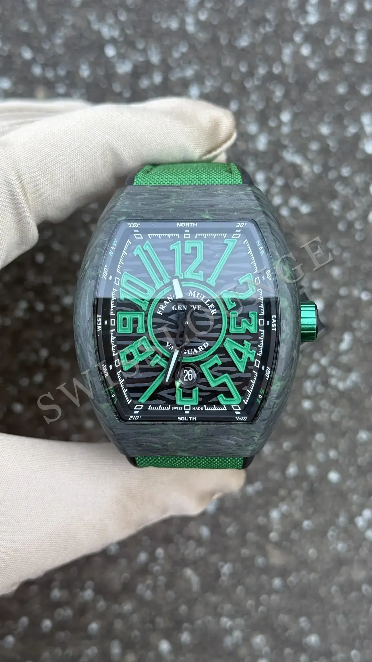 Franck Muller Vanguard "Men Karbon Kasa Yeşil Gosterge" V45
