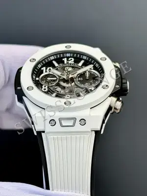 Hublot Big Bang "Unico Beyaz Seramik İskelet Kadran" HUB1280 — 4. görsel