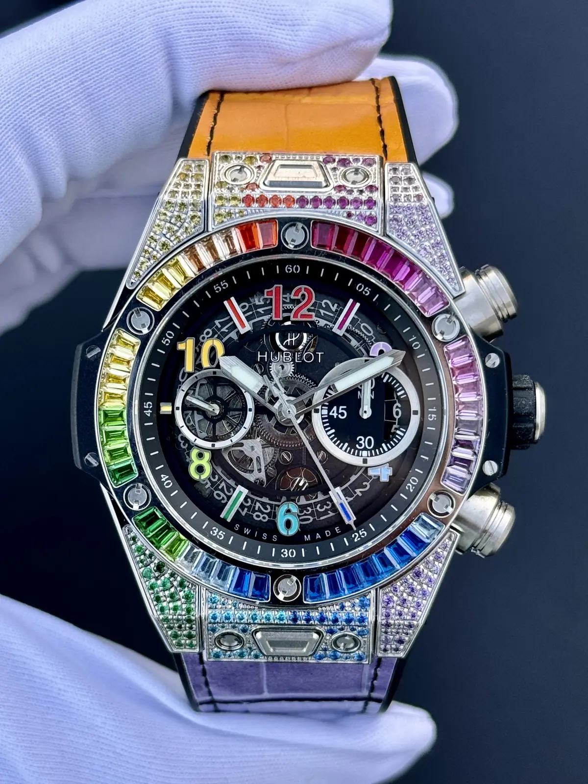 Hublot Big Bang "Unico Rainbow King Gold"