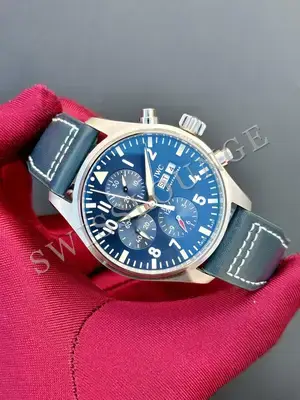 IWC Pilot "Chrono Le Petit Prince Çelik Kasa Mavi Kadran" 3777 No. 01 — 2. görsel