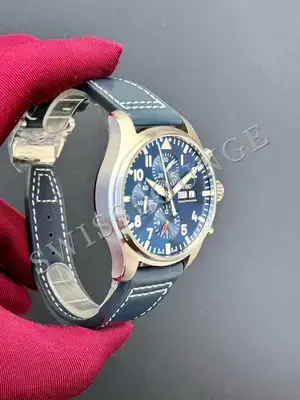 IWC Pilot "Chrono Le Petit Prince Çelik Kasa Mavi Kadran" 3777 No. 01 — 5. görsel