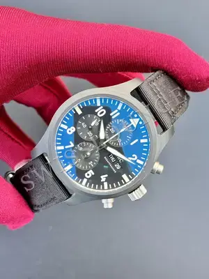 IWC Pilot "Chrono Le Petit Prince Çelik Kasa Mavi Kadran" 3777 No. 02 — 3. görsel