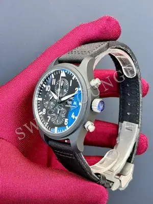IWC Pilot "Chrono Le Petit Prince Çelik Kasa Mavi Kadran" 3777 No. 02 — 6. görsel