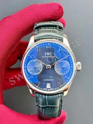 IWC Portugieser "Portuguese Annual Calendar Çelik Kasa Mavi Kadran" IW503502 No. 02 — 1. görsel