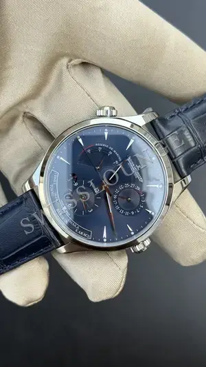 Jaeger LeCoultre Master "Le Coultre Calendar Moonphase Çelik Kasa Mavi Kadran" No. 02, 3. görsel