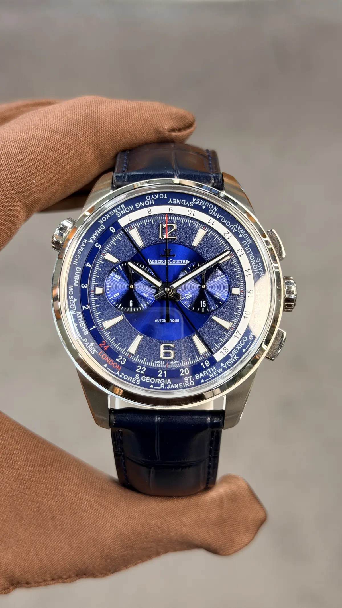 Jaeger LeCoultre Master "Le Coultre Calendar Moonphase Çelik Kasa Mavi Kadran" No. 03