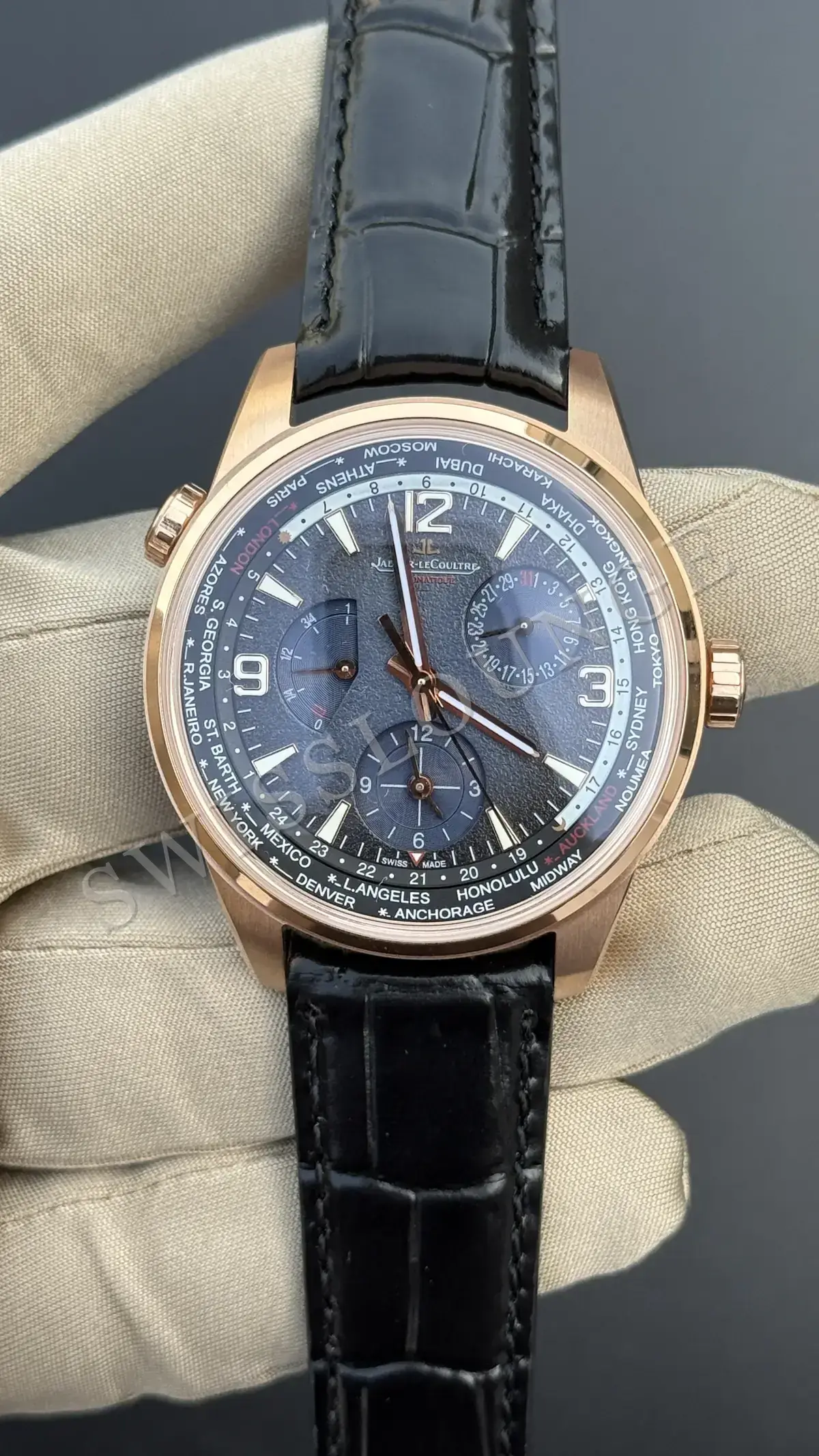 Jaeger LeCoultre Master "Le Coultre Calendar Moonphase Çelik Kasa Mavi Kadran"