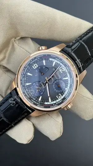 Jaeger LeCoultre Master "Le Coultre Calendar Moonphase Çelik Kasa Mavi Kadran", 3. görsel