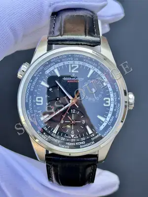 Jaeger LeCoultre Polaris "Le Coultre Geographic Pembe Altın Kasa Mavi Kadran" — 1. görsel