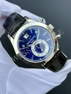 Patek Philippe Grand Complications "Annual Calendar Chronograph Mavi Kadran" — 2. görsel