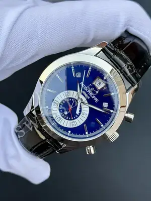 Patek Philippe Grand Complications "Annual Calendar Chronograph Mavi Kadran" — 3. görsel