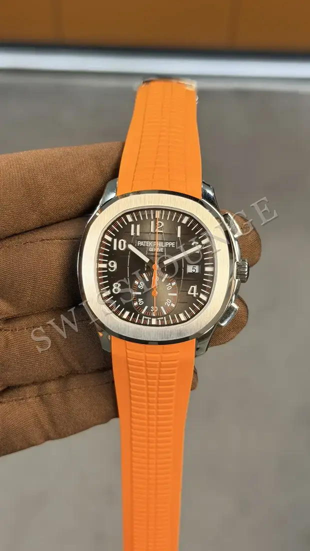 Patek Philippe Aquanaut "Chronograph Çelik Kasa Turuncu Kordon"