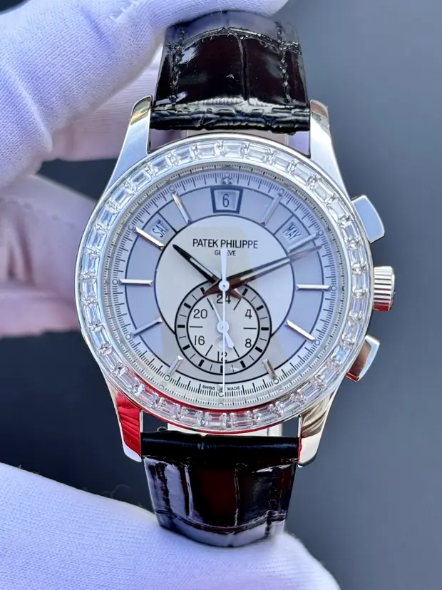 Patek Philippe Celestial Sky Moon "Taşlı Pembe Altın Çelik Kasa Siyah Kadran" 5102PR No. 02