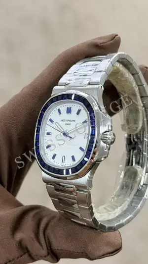 Patek Philippe Nautilus 40 mm "Çelik Jumbo Taşlı Beyaz Kadran" — 6. görsel