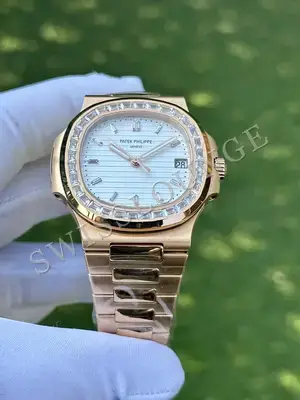 Patek Philippe Nautilus "Ladies Taşlı Pembe Altın Kasa Pembe Kadran" 7018 No. 01, 3. görsel