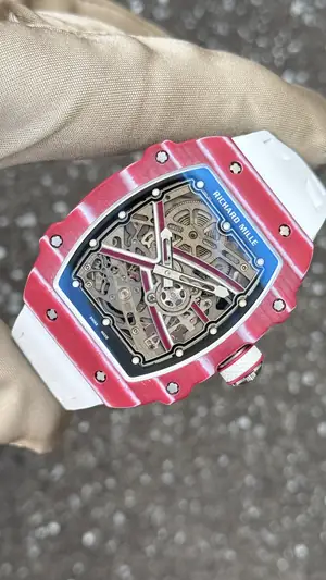 Richard Mille RM 011-03 "Flyback Chronograph Çelik Bezel Kırmızı Kordon" — 3. görsel