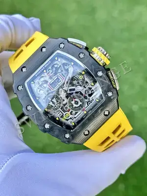 Richard Mille RM 011-03 "Flyback Chronograph Çelik Bezel Sarı Kordon", 2. görsel