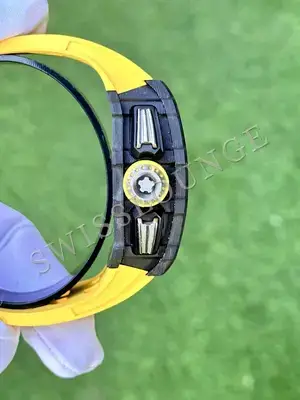 Richard Mille RM 011-03 "Flyback Chronograph Çelik Bezel Sarı Kordon", 6. görsel