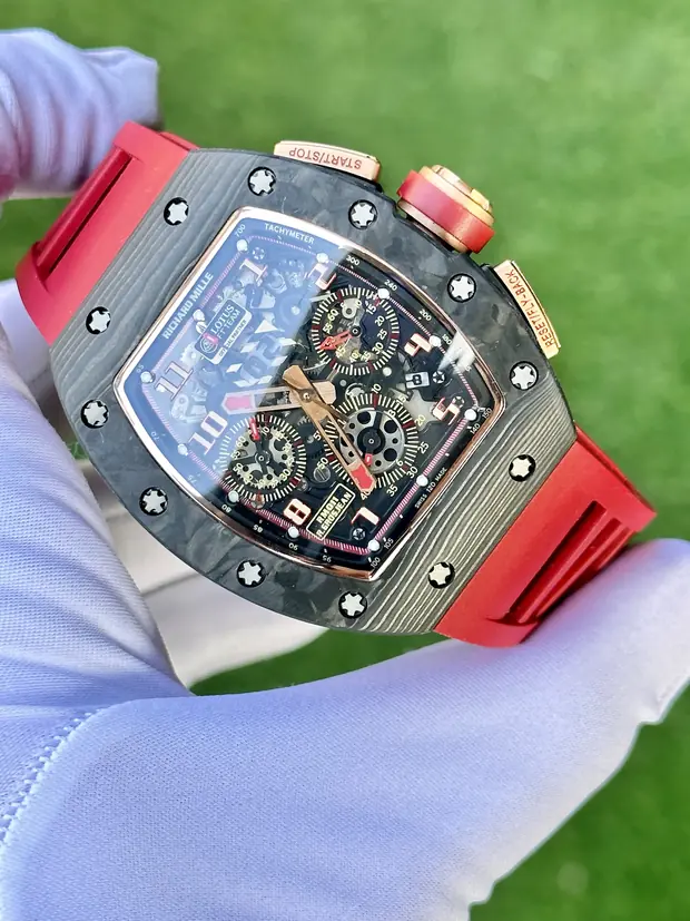 Richard Mille RM 011 "Chronograph Lotus Team R Gros Jean Limited Edition Kırmızı" F1 No. 01