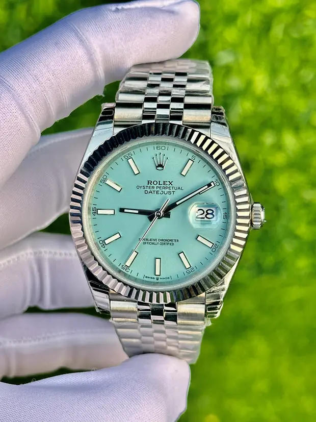 Rolex Datejust 36 mm "Palm Green Fluted Bezel Jubile Kordon" 126234 No. 03