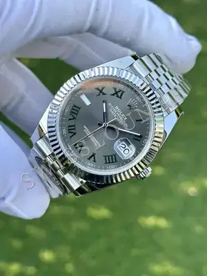 Rolex Datejust 36 mm "Palm Green Fluted Bezel Jubile Kordon" 126234 No. 06 — 3. görsel