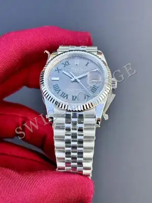 Rolex Datejust 36 mm "Palm Green Fluted Bezel Jubile Kordon" 126234 No. 09 — 4. görsel