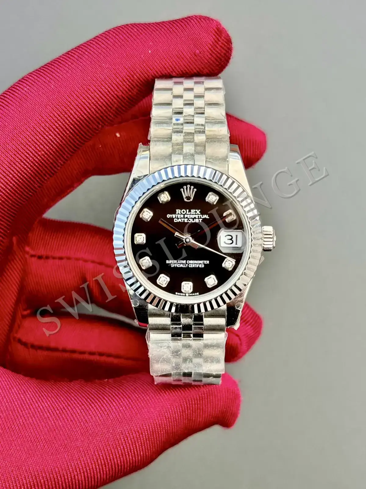 Rolex Datejust 36 mm "Palm Green Fluted Bezel Jubile Kordon" 126234 No. 10