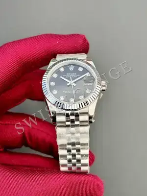 Rolex Datejust 36 mm "Palm Green Fluted Bezel Jubile Kordon" 126234 No. 10 — 4. görsel